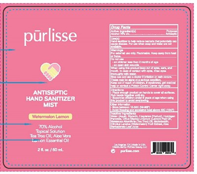 60 mL Spray (Purlisse Hand Saniziter Watermelonlemon 60ml 3.25 X 3.75 Ol)